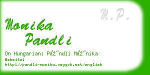 monika pandli business card